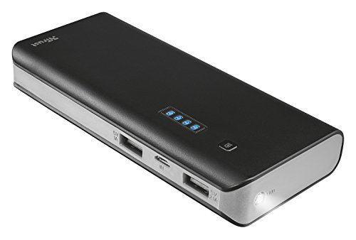 Trust Urban 12500 mAh Powerbank - externer Akku (hohe kapazität, 2 USB Anschlüsse, geeignet für iPhone 7/7 Plus, 6S/6S Plus, Galaxy S7/S7 Edge, iPad Air 2, Galaxy Tab S2 ua.)