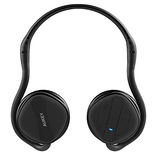 AUKEY Bluetooth Kopfhörer V4.1 Sport Ohrhörer Faltbarer On-Ear Stereo Headset mit Nackenbügel, integriertem Mikrofon, bis zu 24 Stunden Gesprächszeit