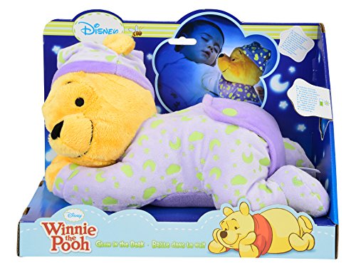 Simba 6315871568 - Disney Winnie The Puuh Gute Nacht Bär mit Leuchtsymbolen
