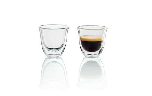 DeLonghi 5513214591 Doppelwandiges Thermoglas (Espresso) 2er Set