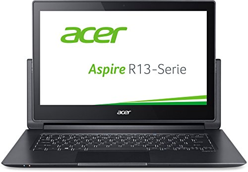 Acer Aspire R 13 (R7-372T-53E0) 33,8 cm (13,3 Zoll Full HD IPS) Convertible Notebook (Intel Core i5-6200U,8GB RAM, 256GB SSD, Intel HD Graphics 520, Win 10 Home, Multi-Touch) grau