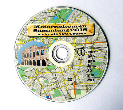 Motorradtouren Sammlung DVD 2015 für Garmin Zumo 660 665 550 220 Navigation CD