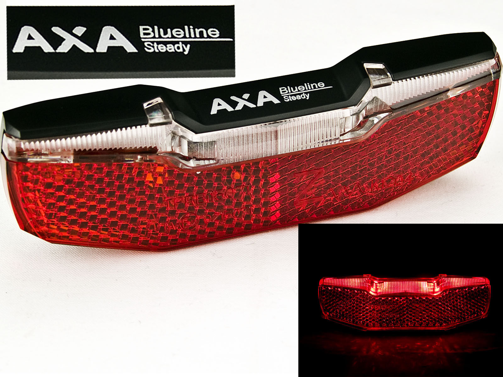 AXA BLUELINE mit Standlicht LED Rückleuchte Fahrrad Rücklicht für Nabendynamo