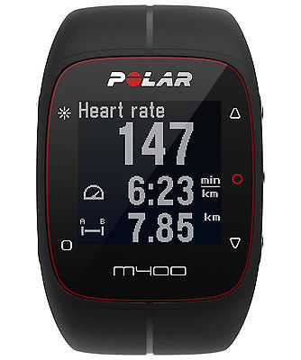 Polar Unisex Laufcomputer / GPS-Uhr / Herzfrequenzmesser M400 HR Schwarz