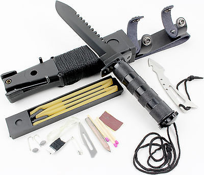 Survival Knife Gürtelmesser mit Überlebensausrüstung