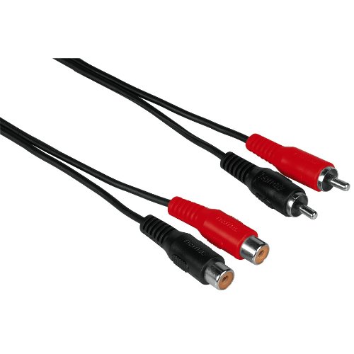 Hama Audio-Kabel 2 Cinch-Stecker - 2 Cinch-Kupplungen, 5 m