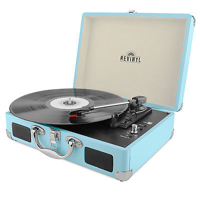 Revinyl Briefcase Record Player Suitcase Vinyl Turntable Bluetooth 3W Speakers