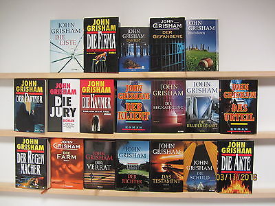 John Grisham 19 Bücher Romane Krimi Kriminalromane Politthriller Psychothriller