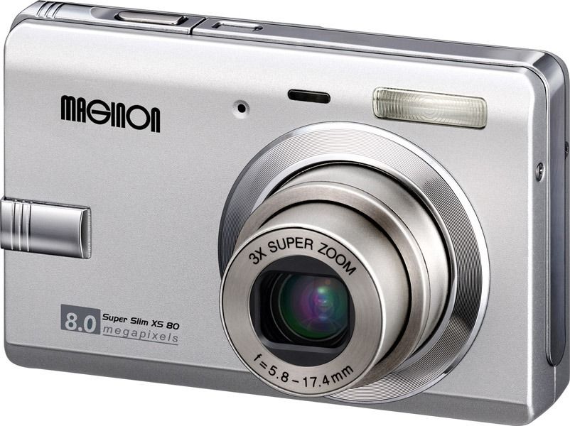 Traveler/Maginon Slimline X Super Slim XS 80 8,0 MP Digitalkamera - Silber