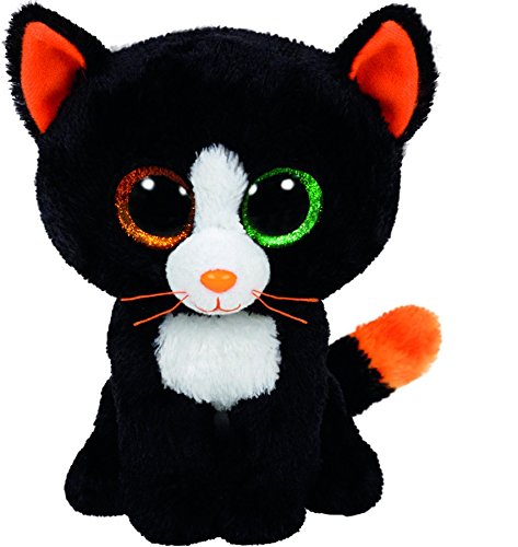Carletto Ty 41121 - Frights - Katze schwarz, 15 cm, mit Glitzeraugen, Glubschi's, Beanie Boo's, Halloween limitiert