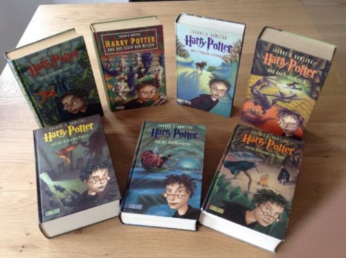 Harry Potter Bücher 1-7 Gebundene Ausgabe Set Komplett Vollständig Teile