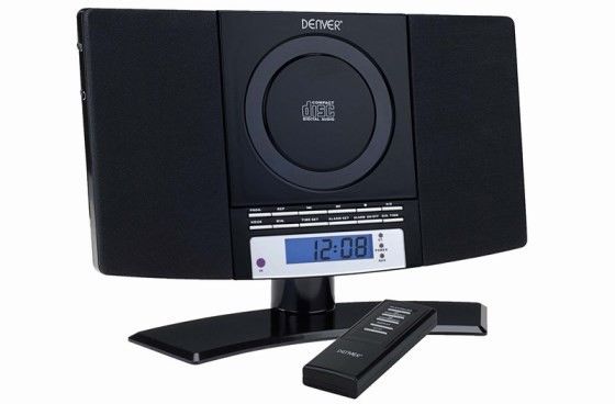 Stereoanlage mit CD, Radio und AUX Denver MC-5220 BLACK Wandmontage geeignet 