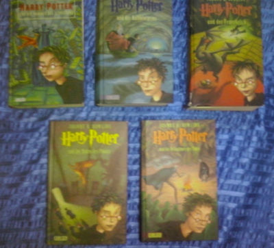 Harry Potter Bücher - 5 Bände, gebunden, deutsch