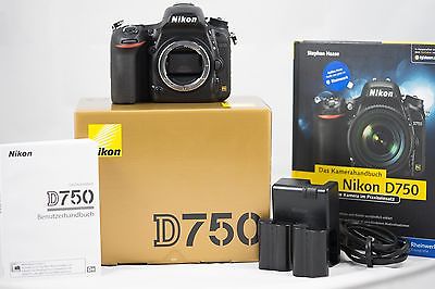 Nikon D750 Gehäuse 24.3MP, 416 Auslösungen Zubehörpaket