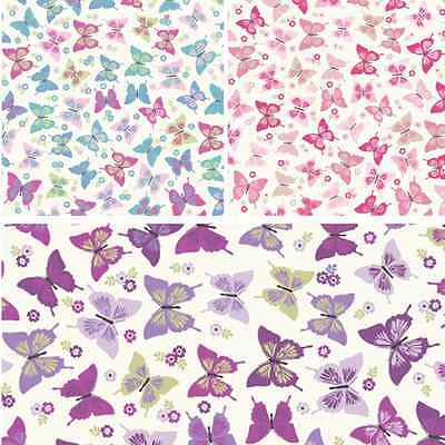 Flutterby Butterflies 100% Cotton Fabric 