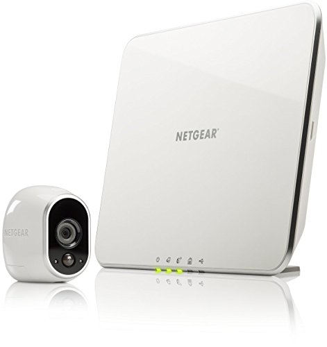 NETGEAR Arlo VMS3130-100EUS Smart Home 1 HD-Überwachung Kamera-Sicherheitssystem (100% kabellos, Indoor/Outdoor, Bewegungssensor, Nachtsicht) weiß