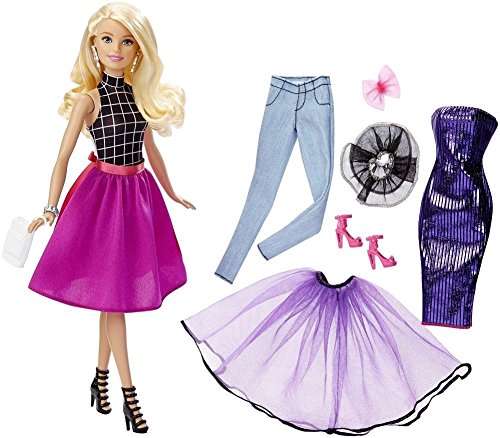Mattel Barbie DJW58 - Modepuppen, Barbie Puppe und Modeset zum Kombinieren