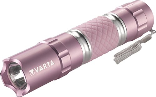 Varta LED Lipstick Light, lippenstiftförmige Taschenlampe mit praktischer Trageschlaufe, rosa 16617201421