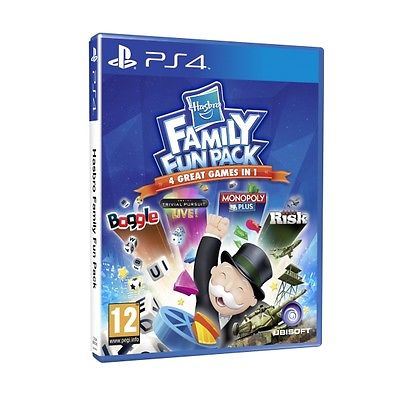 PS4 Spiel Hasbro Family Fun Pack mit MONOPOLY TRIVIAL PURSUIT RISIKO BOGGLE NEU