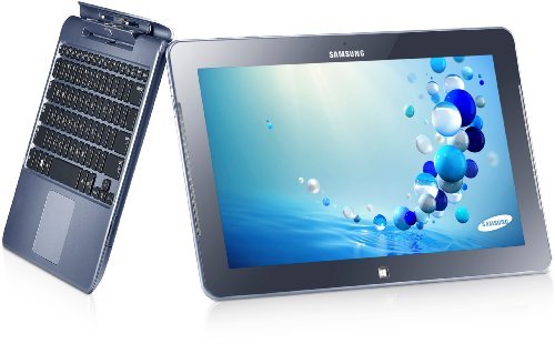 Samsung Ativ Smart PC 500T1C-H02 29,5 cm (11,6 Zoll) Convertible Tablet-PC (Intel Atom Z2760, 1,5 GHz, 3G, 2GB RAM, 64GB Flash, Intel SGX545,Touchscreen, Win 8) metall blau inkl. Tastatur