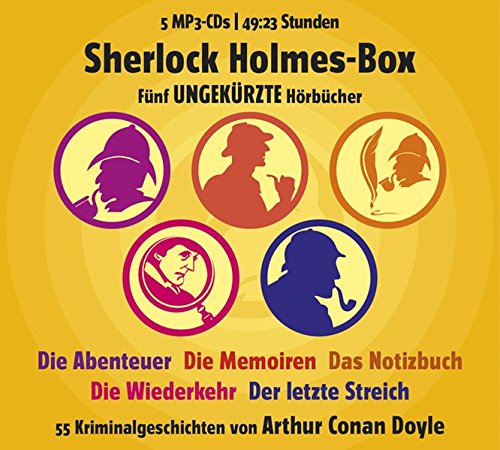 Sherlock Holmes Box - 55 Kriminalgeschichten von Arthur Conan Doyle (Gesamtlaufzeit 49:23 Stunden)