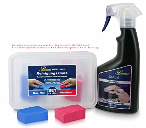 Petzoldts Reinigungsknete-Gleitmittel 2er Pack, zur perfekten Lackreinigung und Lackpolitur sowie vor einer Lackkonservierung