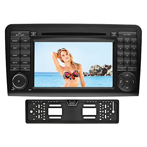 YINUO 7 Zoll 2 Din Touchscreen In Dash Autoradio Moniceiver DVD Player GPS Navigation für Mercedes-Benz ML-W164/W300/ML350/ML450/ML500(2005-2012) GL-X164/G320/GL350/GL450/GL500(2005-2012) mit Rückseiten -Kamera