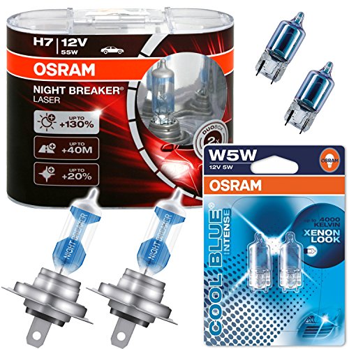 Osram Night Breaker Laser, H7 12Volt 55Watt + W5W Cool Blue Intense