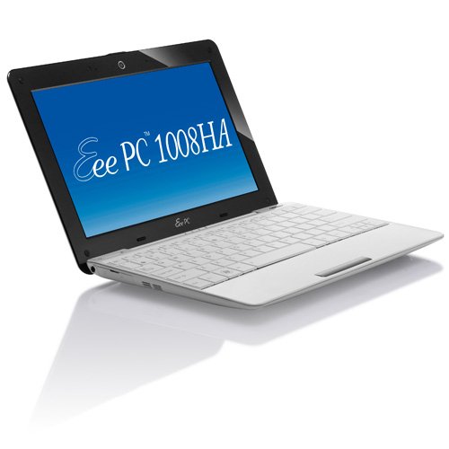 Asus Eee PC 1008HA 25,4 cm (10 Zoll) WSVGA Netbook (Intel Atom N280 1,66 GHz, 1GB RAM, 160GB HDD, Intel GMA, Windows XP Home), weiss