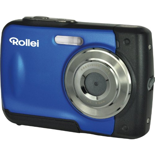 Rollei Sportsline 60 - vielseitige Digitalkamera mit 5 MP, 8-fach digitalem Zoom, 6 cm Display (2,4 Zoll), bildstabilisiert, spritzwasserfest und wasserdicht bis 3m - Blau