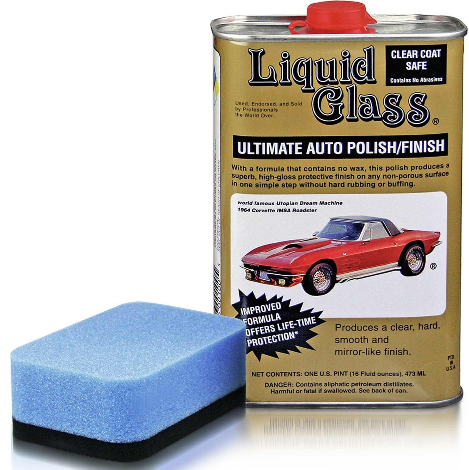 Liquid Glass Hochglanzversiegelung 473 ml + Autragsschwamm, Autopflege; Politur