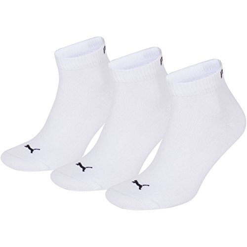 Puma Sport Socken (Ausgewählte. Farben) Unisex Fashion Quarter (3 Paar) XXL weiß