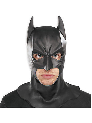Adult Batman Full Mask LICENSED Fancy Dress DC Comics Dark Knight Accessory BN