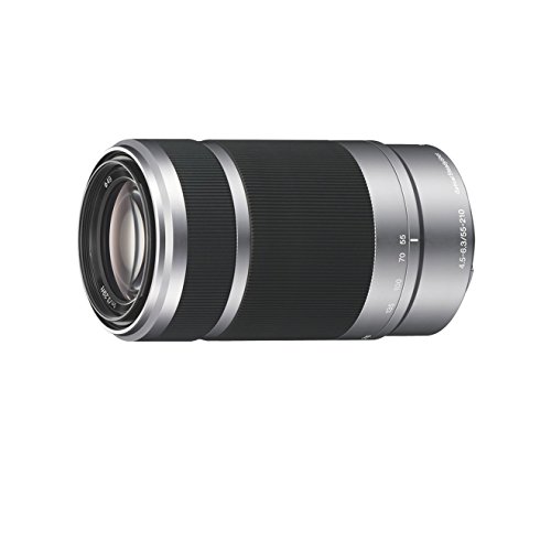 Sony SEL55210, Tele-Zoom-Objektiv (55-210 mm, F4,5-6,3 OSS, E-Mount APS-C, geeignet für A5000/ A5100/ A6000 Serien& Nex) silber