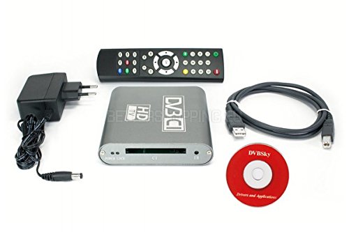 DVBSky T680C V2 USB Box mit 1x DVB-T2 / DVB-C Tuner und CI Common Interface Slot für PayTV mit Windows CD