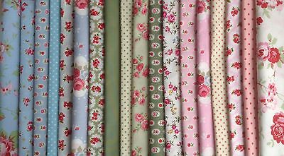 Big Bundle New 100% Cotton Floral Fabric Material Remnants Offcuts Cath Kidston,