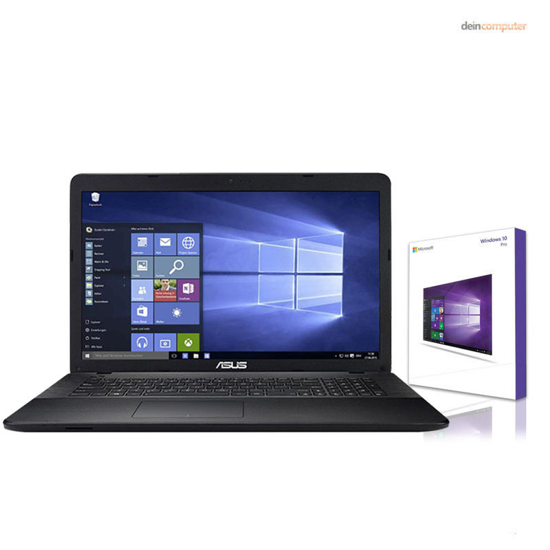Asus Notebook 17,3 Zoll - Intel Quad Core 4 x 2,56 GHz - 1000 GB  Windows 10 Pro