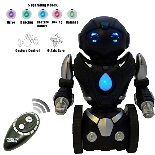 Ferngesteuerter Balance Spielzeug-Roboter für Kinder - Intelligenter, interaktiver RC-Roboter von ThinkGizmos (geschützte Marke) (Black & Silver)