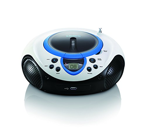 Lenco SCD-38 Tragbares UKW-Radio mit CD/MP3-Player (USB 2.0)blau