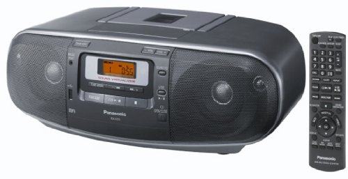 Panasonic RX-D55AEG-K Stereo-Radiorecorder (Tuner, CD-Player, MP3 Wiedergabe, Kassettendeck) schwarz