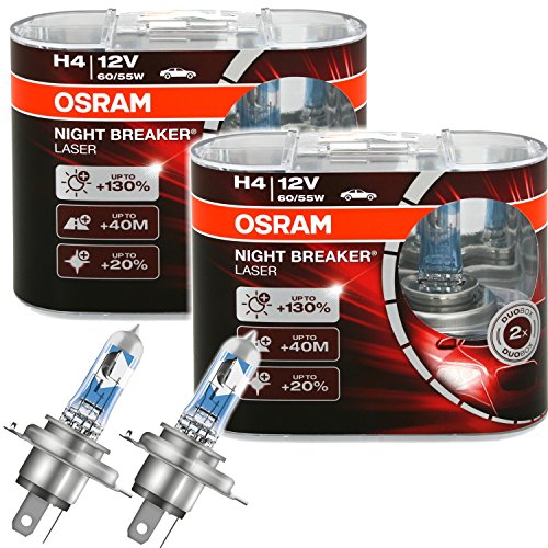 2x Duo Box Osram Night Breaker Laser H4 12V 60/55W