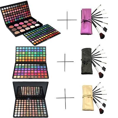 88/120/183 Farben Lidschatten Palette +7 Pinsel  Set Kosmetik schminke Makeup 2#