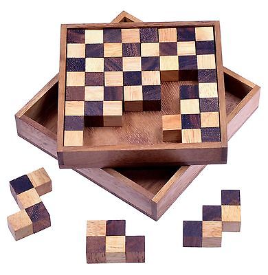 Pentomino Schachpuzzle Holzpuzzle Denkspiel Knobelspiel Geduldspiel m. Varianten