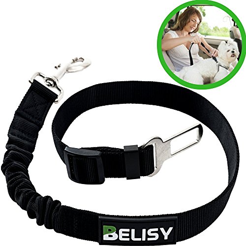 BELISY Hunde-Sicherheits-Gurt fürs Auto - höchste Sicherheit für Dich und Deinen Hund - mit besonders elastischer Ruckdämpfung für maximalen Komfort - passend für alle Hunderassen - höchste Markenqualität