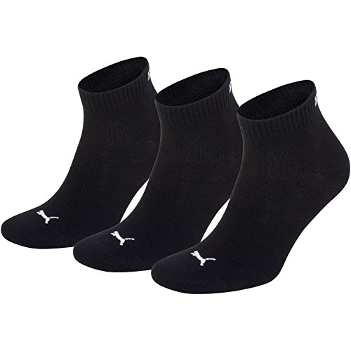 Puma Sport Socken (Ausgewählte. Farben) Unisex Fashion Quarter (3 Paar) S schwarz