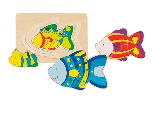 Goki 57897 - Schichtenpuzzle - Fisch
