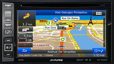 ALPINE Navigation INE-W990BT Doppel DIN Autoradio mit Navigation, USB, Bluetooth
