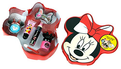 Disney Minnie Mouse / Geschenk-Set: Kosmetikdose (Beauty Bag) + Make-up (Schminke) - für Kinder