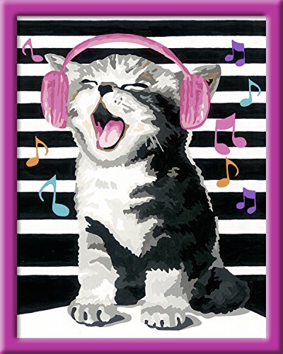 Ravensburger Malen nach Zahlen 28431 - Singing Cat, 24 x 30 cm