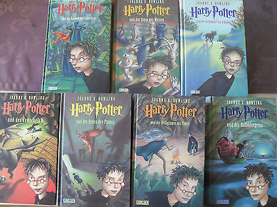 Harry Potter Büchersammlung Band 1-7 Hardcover Carlsen Verlag Zustand s. Fotos !